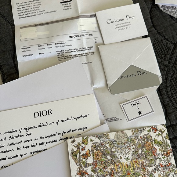 Dior Butterfly large Book Tote Bag White Blue - Picture 11 of 11